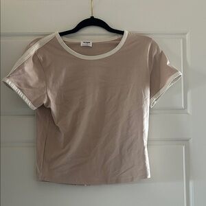 Cotton On Light Beige Short Sleeve Tee